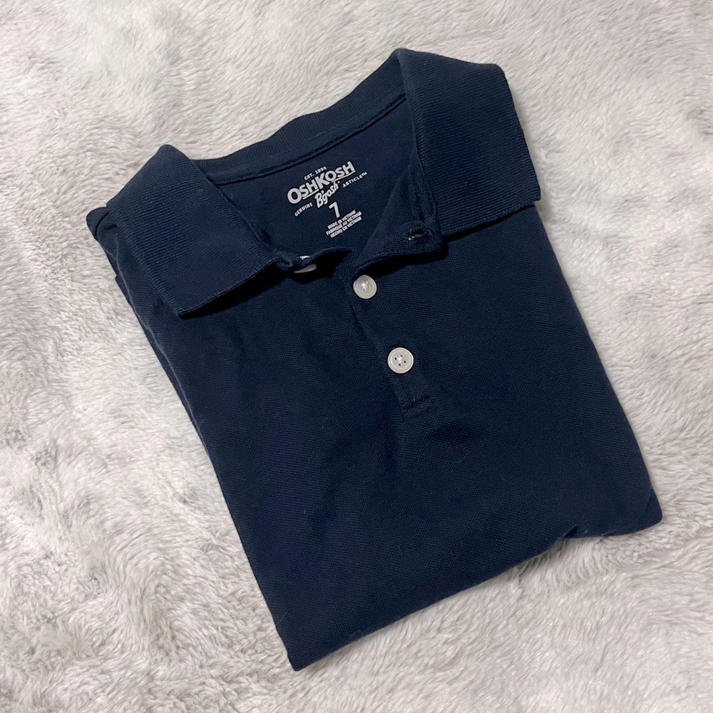 Navy OshKosh BāGosh Polo Shirt Boys Size 7